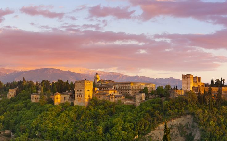Puesta de sol la Alhambra desde Mirador de San Nicolás